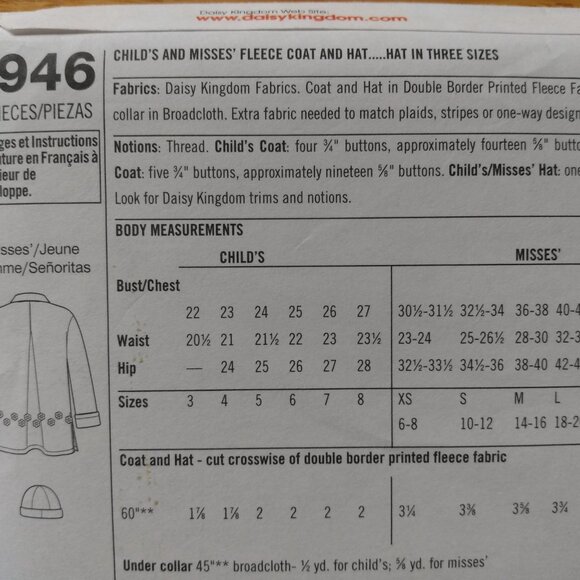 Vintage Mother & Daughter Matching Jackets Sewing Pattern Daisy Kingdom 5946 UNC - Picture 4 of 9